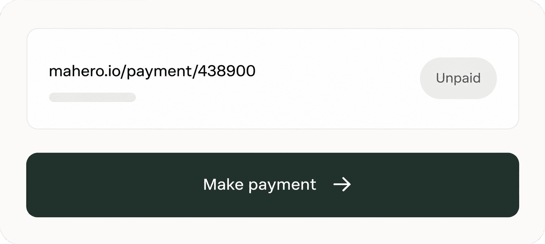 Payment link lifecycle interface